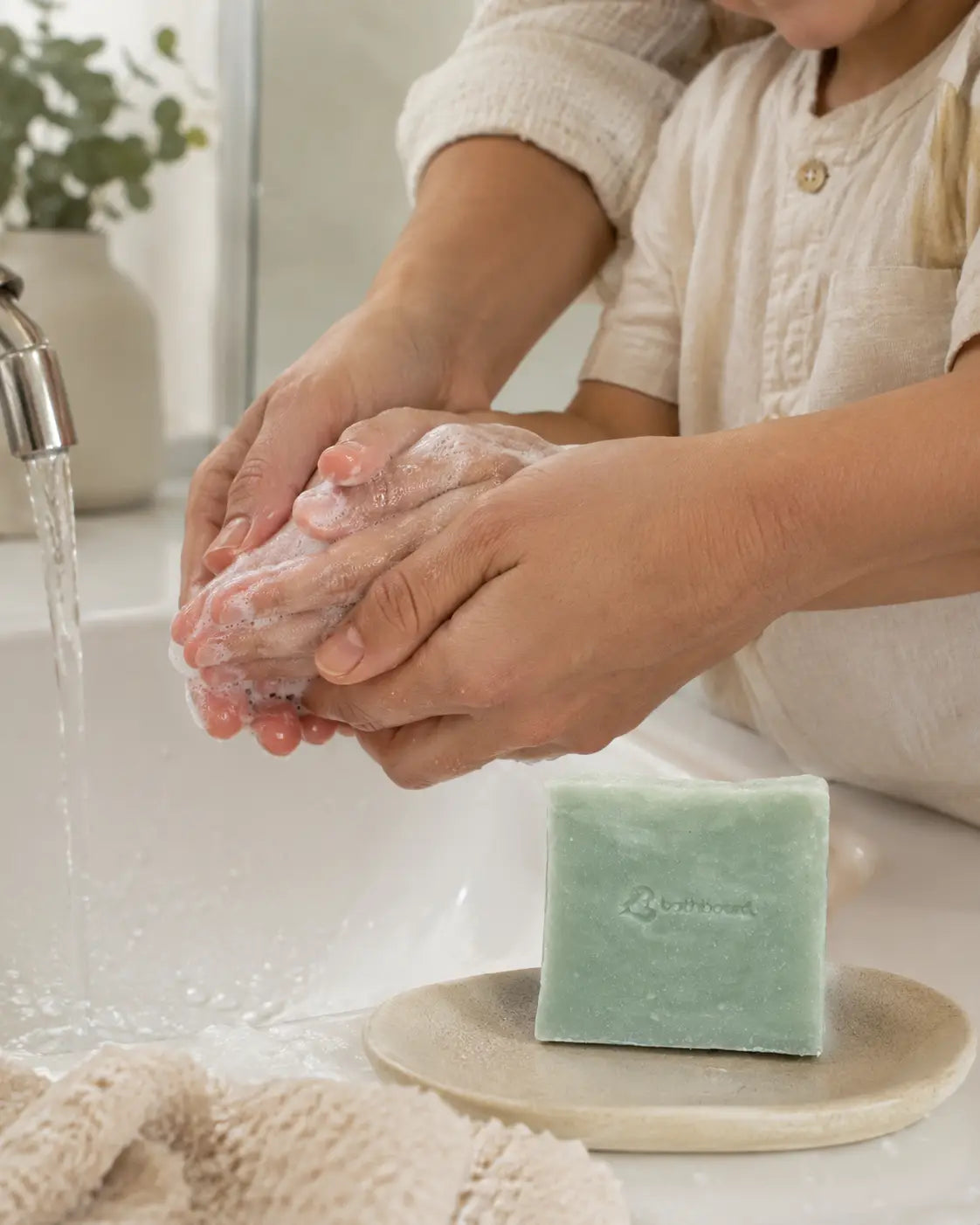 Olive Branch Soft Cotton & Baby Powder Handmade Soap