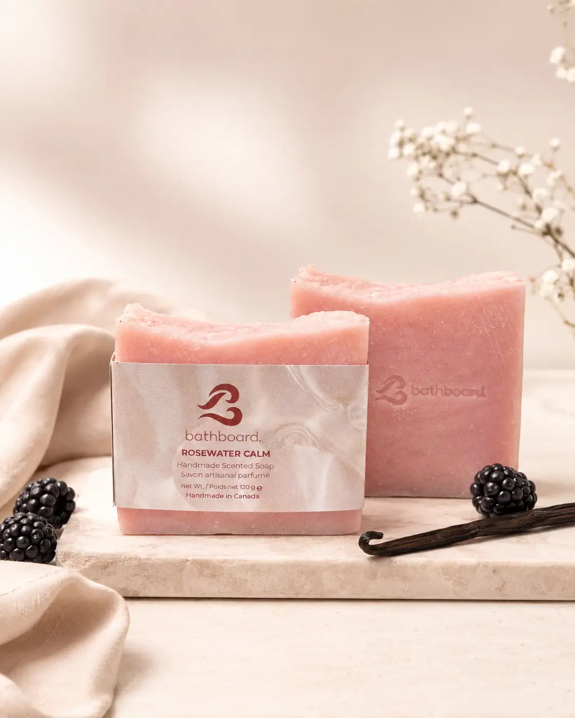 Rosewater Calm Blackberry Magnolia Handmade Soap Bar