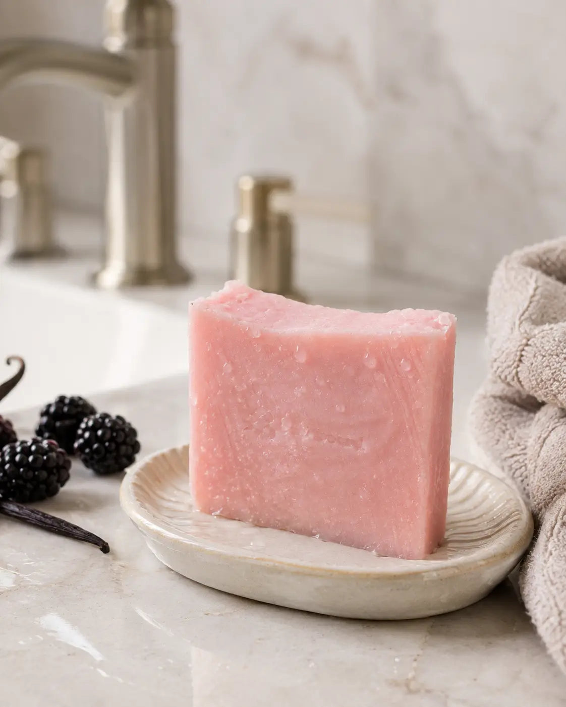 Rosewater Calm Blackberry Magnolia Handmade Soap Bar