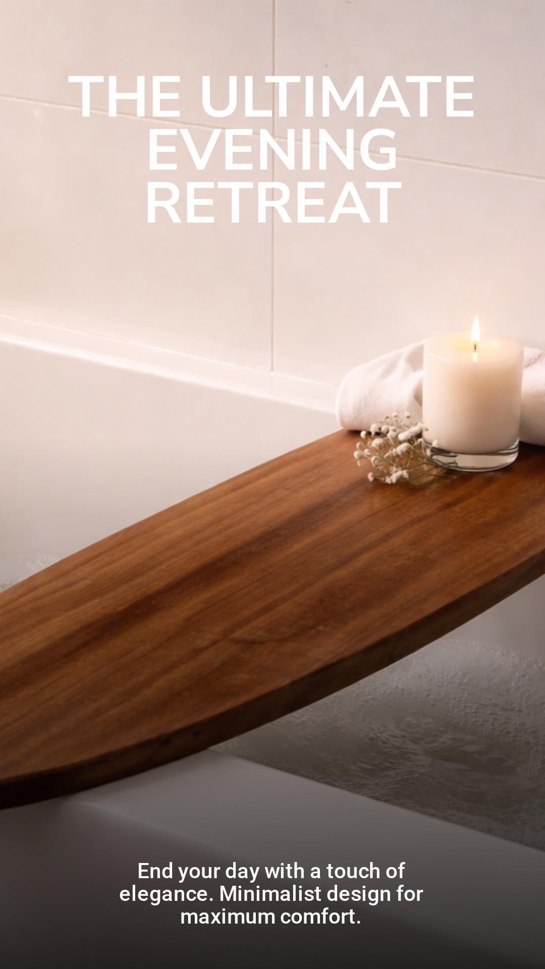 The Tofino Coast Sapele Wood Bathtub Caddy Tray